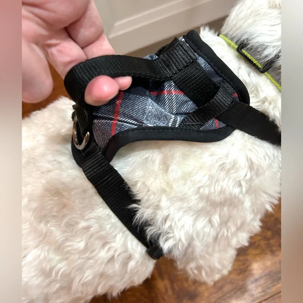 Canada Pooch Everything Plaid Dog Durable Dog Harness - Black, Gray, and Red